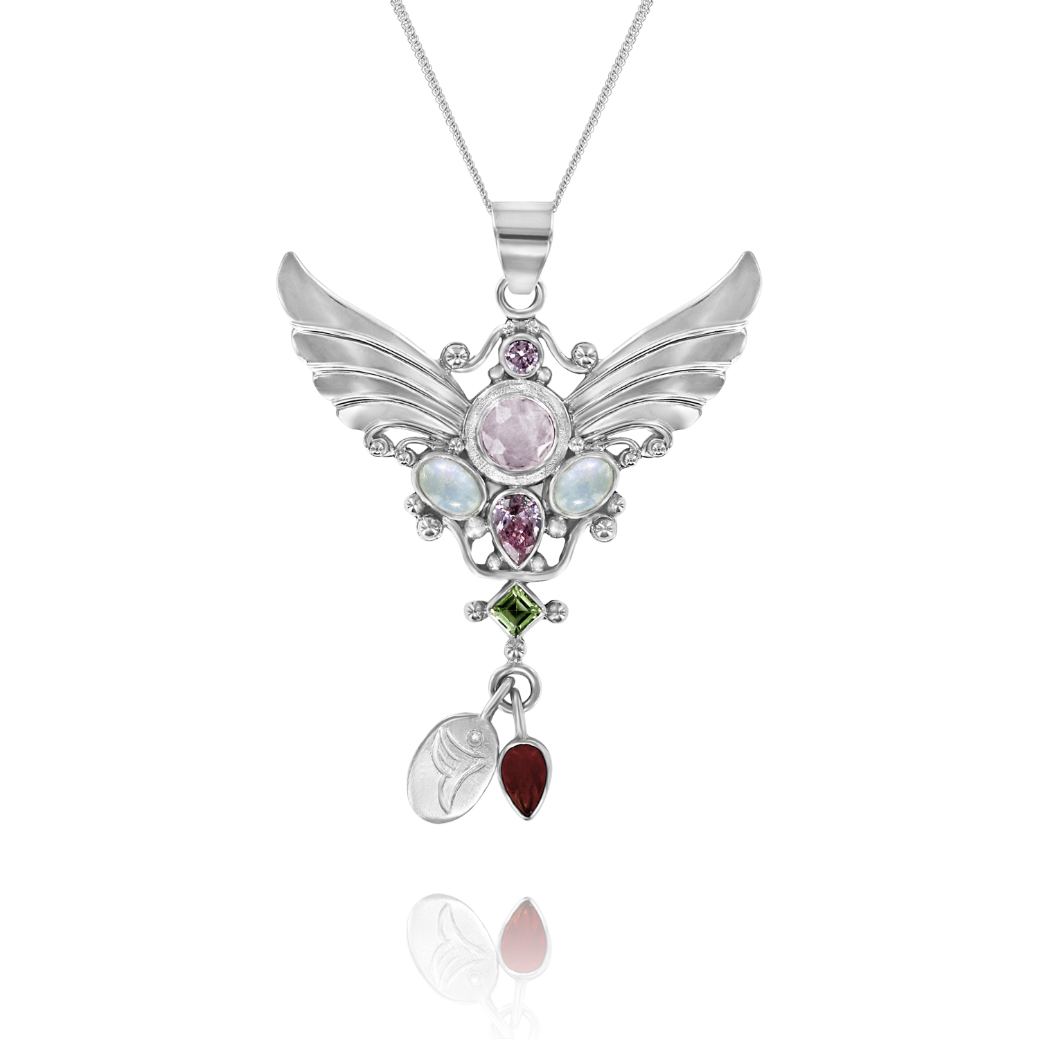 Silver angel deals pendant necklace