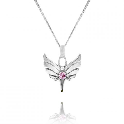 silver baby angel pendant