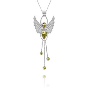 Citrine Angel Pendant