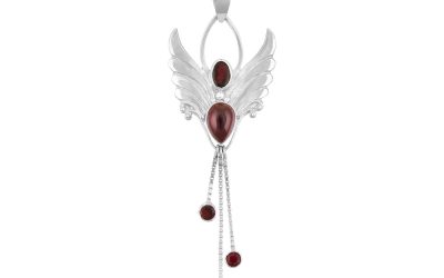 Garnet ANGEL PENDANT For Love, Success & Relationship.