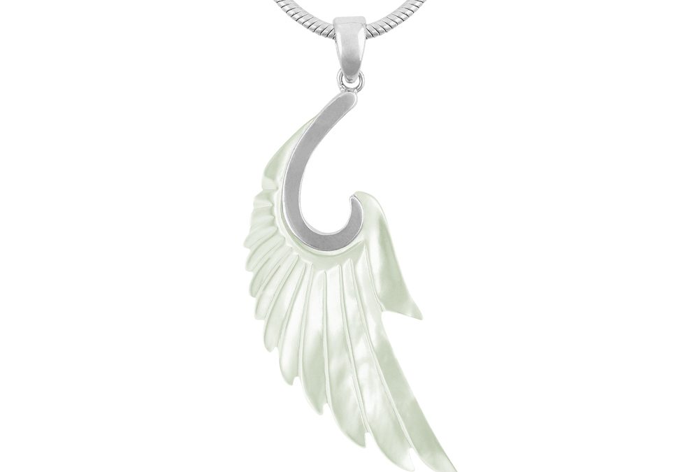 Angel Wing Necklace Mother Of Pearl