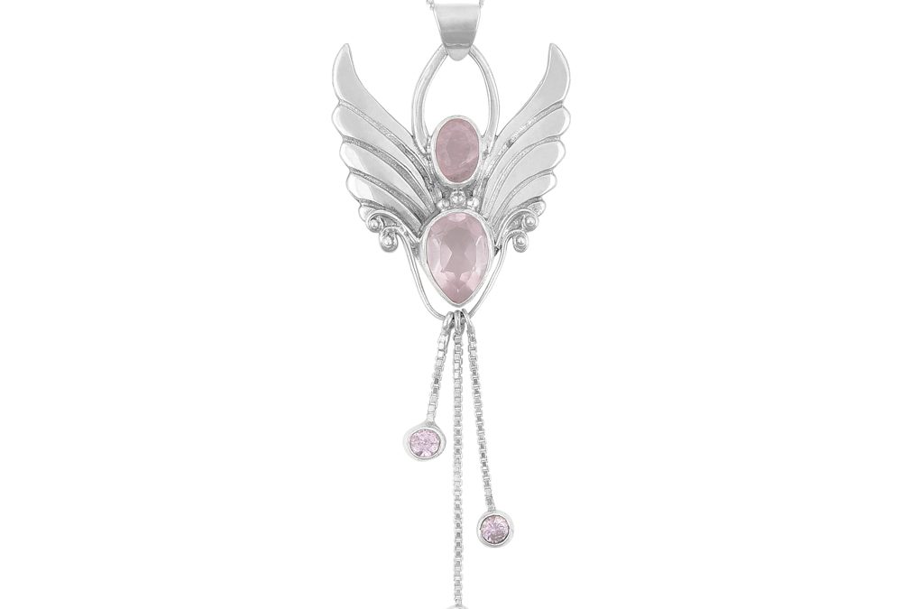 ANGEL PENDANT “Self Love”. Rose Quartz.