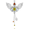 Archangel Gabriel pendant necklace sterling silver wings with moonstone angel gemstones