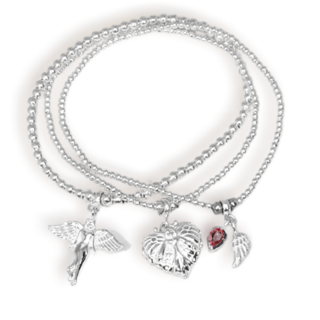 guardian angel charm bracelet stack