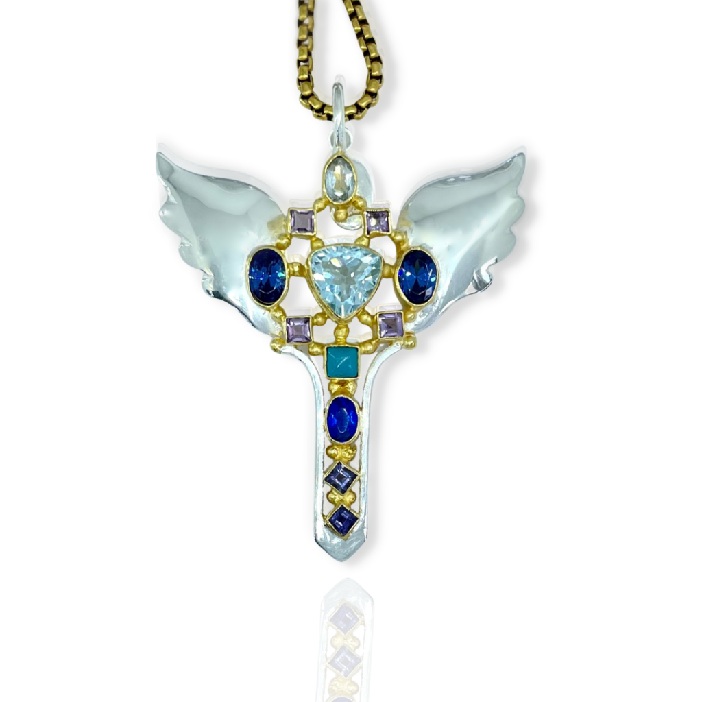 Archangel Michael Pendant with psychic sword