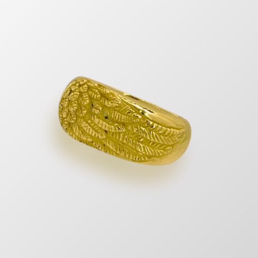 angel wing chunky signet ring gold vermeil