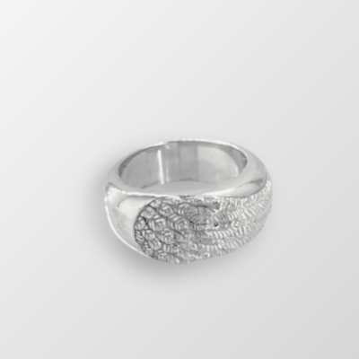 Angel Wing signet nugget ring sterling silver chunky wing