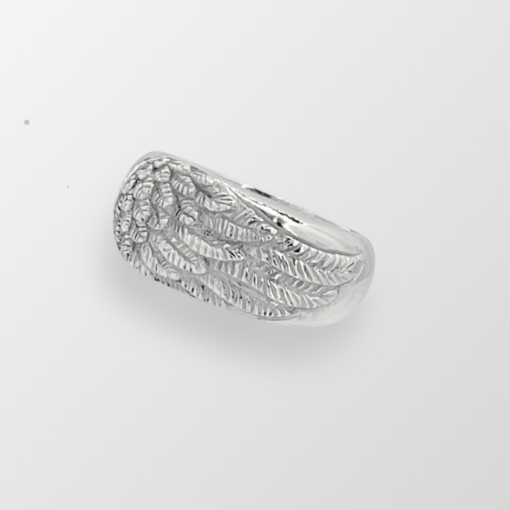 Angel Wing signet nugget ring sterling silver