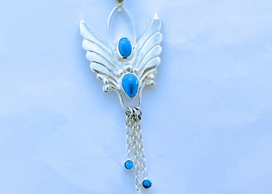 Angel Necklace with Turquoise Confidence And Protection