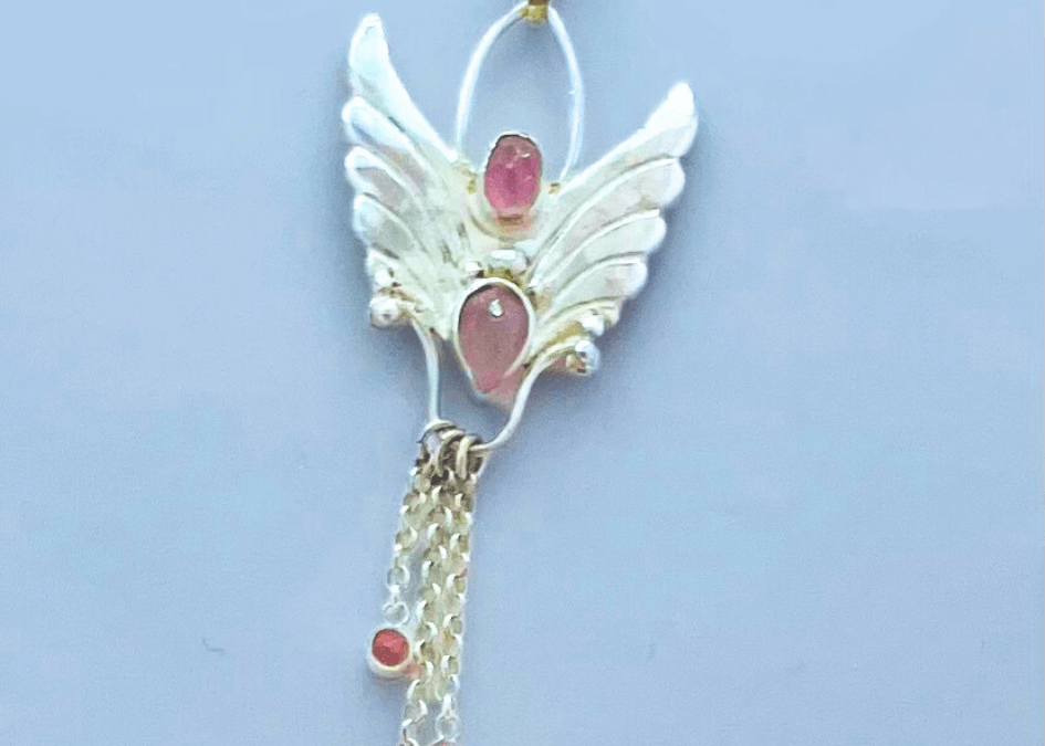 Rose Quartz Guardian Angel Pendant For Love